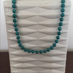 Beaded necklace Aqua color